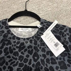 Equipment silver steel multi color sweater, size XS, new with tags